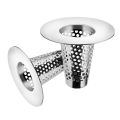 Bathroom Sink Drain Strainers Small Conical Premium Stainless Steel Porous Hair Catcher, Drainer Filter. 