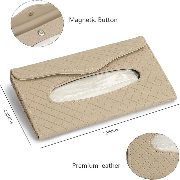 Car%20Visor%20Tissue%20Holder%20-%20Sun%20Visor%20Napkin%20Holder%20Backseat%20Tissue%20Case,%20Premium%20Leather%20Tissue%20Box%20Car%20Tissue%20Holder%20for%20Car%20Sun%20Visor%20&%20Seat%20%20(Beige)%20-%20Image%203
