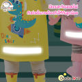 Dodolove children's rain coat children's raincoats School students thick raincoat PVC fabric with light reflective backpack. 