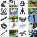 Action Camera Accessories Set For  Hero13 12 11 10For  Yi Insta360 X4 X3 Case Kit Strap Mount Selfie Stick Motorcycle. 
