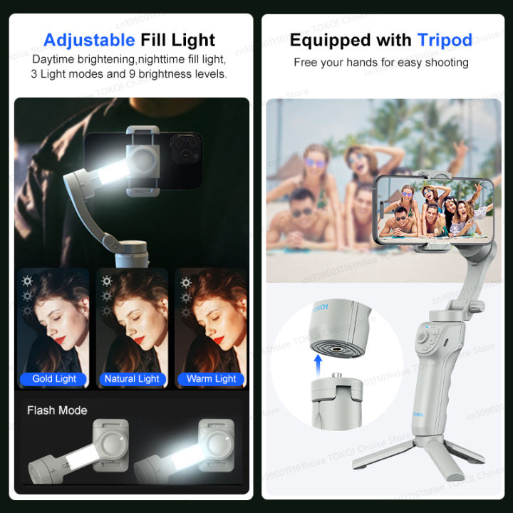 TOKQI%20M01%203-Axis%20Anti-Shake%20Handheld%20Gimbal%20Phone%20Stabilizer%20Foldable%20Holder%20Selfie%20Tripod%20with%20Fill%20Light%20for%20iPhone%20Smartphone%20-%20Image%204