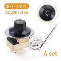 Thermostat 16A 50-300℃/30-110℃ Degrees Celsius Knob Swith  DIY Mini Temperature Controller NO NC for Electric Oven Heaters. 