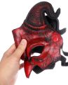 Halloween Devil Mask, Horror Devil Half Face Mask, Role Playing Horror Monster Mask, Ghost House Playing Devil Mask Decoration. 