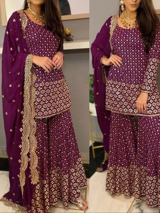 Bridal dress wedding dress suit full work dress Indian dress lehengha garara sawl set semi stitched