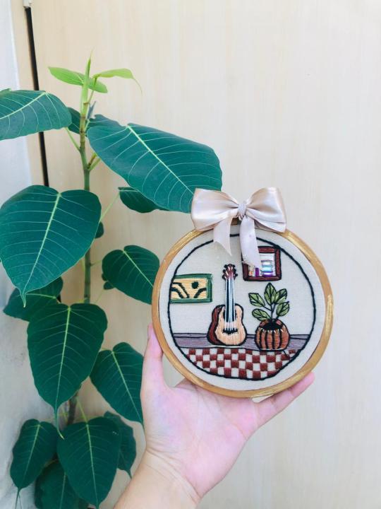 5%20inches%20Handmade%20Embroidery%20for%20wall%20decor,Needle%20works%20craft,%20Wall%20Decorative%20item%20-%20Image%202
