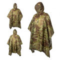 Outdoor Breathable Camouflage Poncho Jungle Tactical Raincoat Birdwatching Hiking Hunting Ghillie Suit Travel Rain Gear.