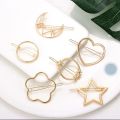 New Fashion Metal Hair Clip Elegant Star Round Barrette for Girls Butterflies SweetHairpins Barrettes Hair Accessories. 