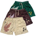 Y2K Christian Angel Cross Print Gym Shorts for Men Active Track Shorts with Pockets Athletic Workout Training Running Jogging. 