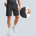 Summer 100% Cotton Solid Dress Shorts Men High Quality Casual Business Social Elastic Waist Men Shorts Lightweight Beach Shorts.