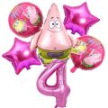 6Pcs SpongeBob SquarePants Patrick Star Balloon set Birthday Party Balloons Helium Ballons Boy Girl Baby Shower Party Supplies. 