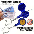 1set Fishing Hook Knotting Guide Includes 12 Knot-tying Methods and 2 Hand-friendly Tools Outdoor Fishing Multifunctional. 
