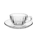 Delisoga Glassware Tea Cup & Saucer 12 Pcs. 