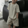Ready to ship children's fashion clothing sets Korean-style mid-autumn boys fashion two-piece suit. 