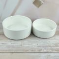 High edge ceramic bowl white/black color with 3 sizes 5.9x2.25 inch/7x2.9 inch/6.75x2.8 inch. 