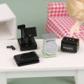 1/12 Scale Supermarket Store Decor Miniature Dollhouse Food Scales Barcode Scanner Cashier Laptop Model Doll House Accessories. 