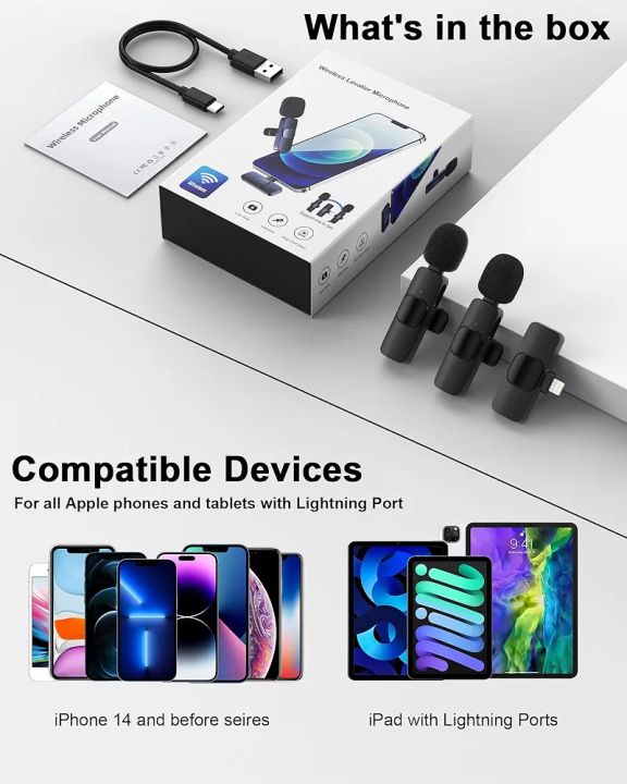 k9/k8%20Wireless%20Lavalier%20Dual%20Mini%20Microphones%20Cordless%20Mic,%20Phone%20Collar%20Clip-on%20Tiny%20Lapel%20Lav%20for%20Vlog/Tiktok/Youtube/Video%20Record/no%20Bluetooth%20-%20Image%202