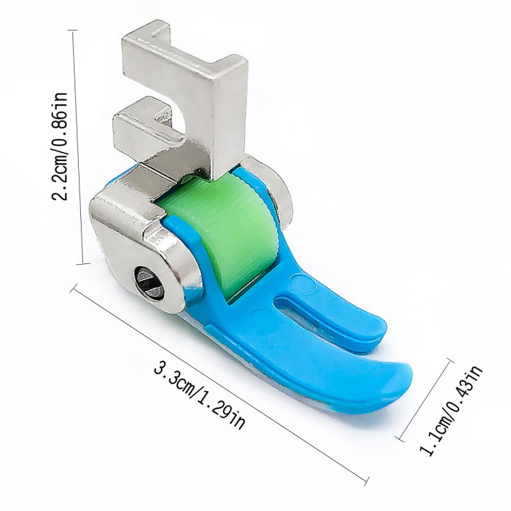 Accessories%20for%20old-style%20household%20treadle%20sewing%20machines:%20plastic%20roller%20presser%20foot%20and%20needle%20set%20-%20Image%203