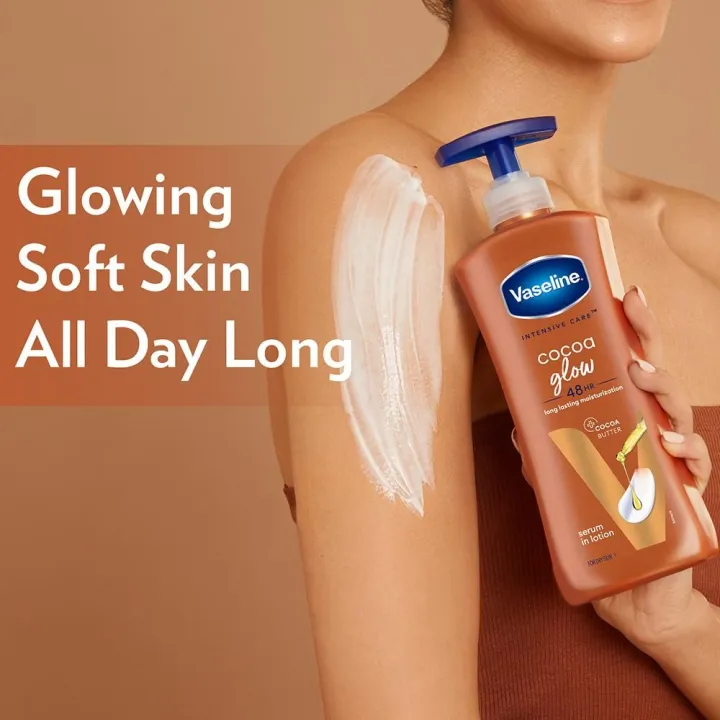 Vaseline%20Cocoa%20Glow%20Serum%20In%20Lotion,%20400%20ml%20%7C%20100%25%20Pure%20Cocoa%20&%20Shea%20Butter%20for%20Glowing%20&%20Soft%20Skin%20-%20Image%202