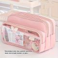 New Large Capacity Pencil Case Stationery Pen Bag Beauty Bag Portable Cosmetic Storage Bag Back to School Student Supplies.