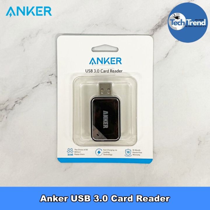 (Anker) USB 3.0 Card Reader Card Reader for Sdxc, Sdhc, Mmc, Rs-Mmc, Micro Sdxc, Micro Sd, Micro Sdhc, Uhs