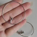 Cartoon Creative Cat Big Loop Earrings Simple Exaggerated Circle Earrings for Women Personalized Fashion Jewelry. 