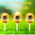 3 pcs Novelty Golf  for Men Unique, Golden Golf Balls with  Box, Cool Accessories for Golfers and Father's Day . 