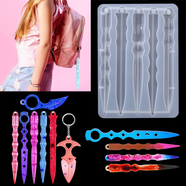 Self%20Defense%20Keychain%20Mold%20DIY%20Epoxy%20Silicone%20Resin%20Mold%20Pendant%20Keychain%20Self-defense%20Weapon%20Toy%20Craft%20For%20Resin%20Small%20Knife%20-%20Image%204