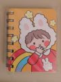 mini notebook spiral diary hard paper cute cartoon pattern easy to carry. 