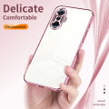 For Redmi K40 Gaming/Xiaomi POCO F3 GT Phone Case, Electroplated Transparent Silicone Soft Shell Back Cover. 