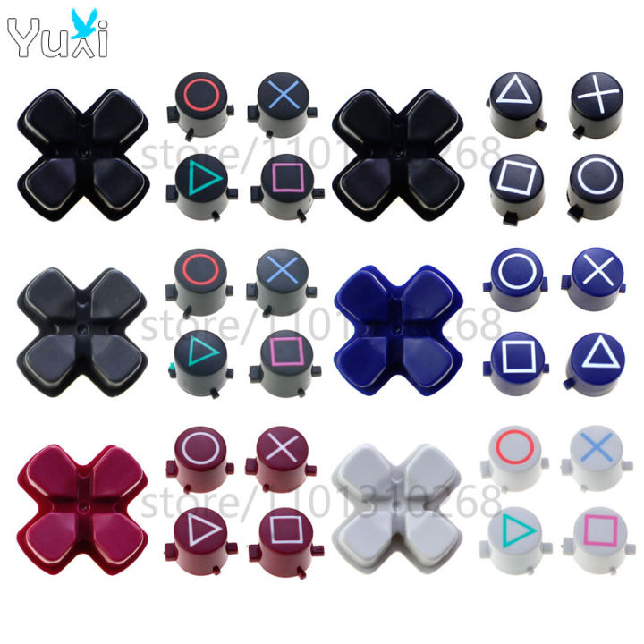 YuXi For PS4 Gamepad ABXY Function Button Key Buttons Kit Replacement For P4 Controller Direction Cross Button