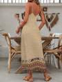 Women's Fashion Western Ethnic Print Casual Suspender Dress. 