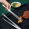 Stainless steel food tongs anti-scalding hot food buffet and bread strong and convenient to use. 