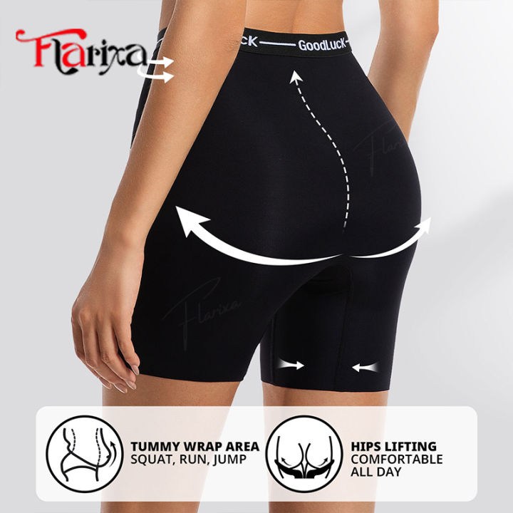 Flarixa%201/2/3PCS%20Ice%20Silk%20Safety%20Shorts%20Women%20High%20Waist%20Anti%20Chafing%20Thigh%20Panties%20Invisible%20Pants%20Under%20Dress%20Yoga%20Boxer%20Black%20-%20Image%205