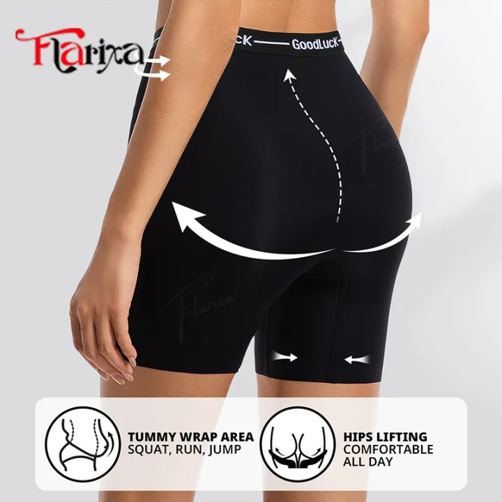 Flarixa%201/2/3PCS%20Ice%20Silk%20Safety%20Shorts%20Women%20High%20Waist%20Anti%20Chafing%20Thigh%20Panties%20Invisible%20Pants%20Under%20Dress%20Yoga%20Boxer%20Black%20-%20Image%205