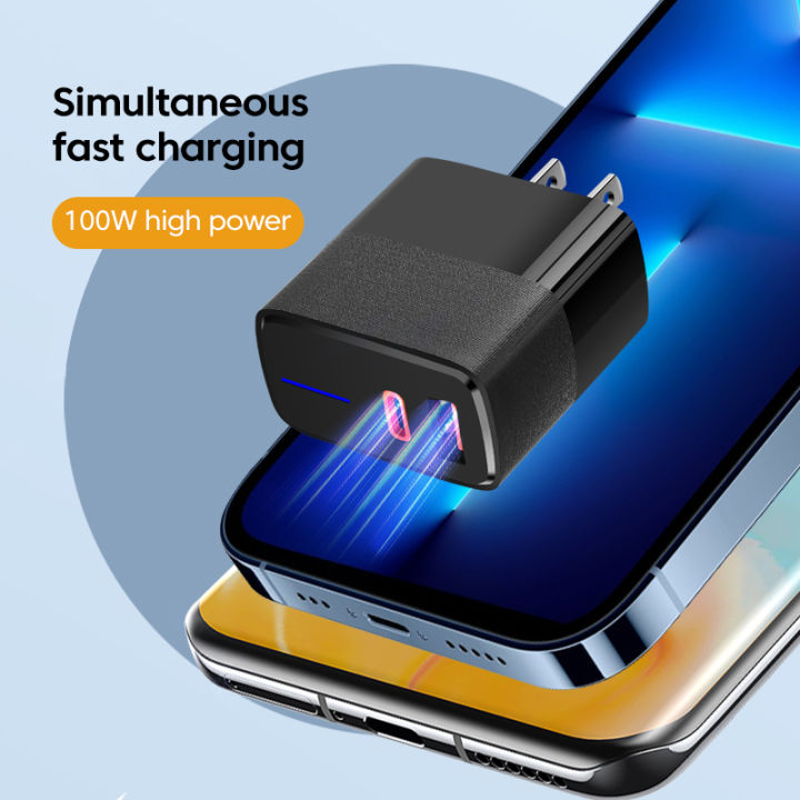 100W%20USB%20Charger%20Fast%20Charging%202%20Ports%20PD%20QC3.0%20Type%20C%20Charger%20Quick%20Charge%203.0%20Phone%20Charger%20Adapter%20For%20iPhone%20%20%20-%20Image%202