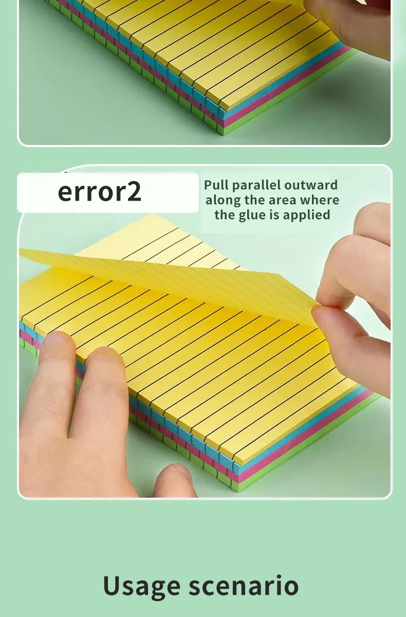 200sheets Line Sticky Notes 4 Colors Portable Student Note Marker ...