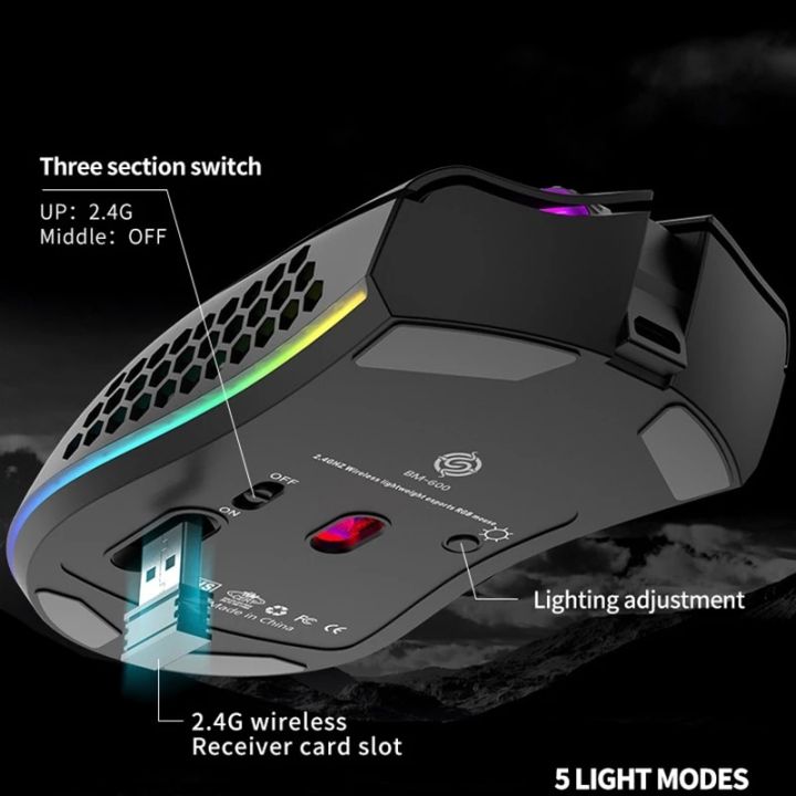 BM600%20Rechargeable%20USB%202.4G%20Wireless%20RGB%20Light%20Honeycomb%20Gaming%20Mouse%20Desktop%20PC%20Computers%20Notebook%20Laptop%20Mice%20Mause%20Gamer%20Cute%20-%20Image%206