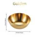 4PCS Sauce Dishes Stainless Steel Golden Appetizer Seasoning Serving Tray Bowl Spice Plates Set Soy Sauce Dish Spice Plates. 