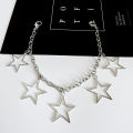 2 Pieces Hollow Star-Shaped Pendant Shoe Chain, Boots and Shoe Accessories, Five Pointed Star Pendant Chain Shoe Chain. 