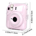 1Pc Shiny Crystal Camera Case For Fujifilm Instax Mini 12 Transparent Glitter Cover Bag With Strap 12.