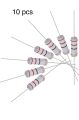 5% tolerance Film Resistors 220/620/200/100/10 Ohm Resistors 5 pcs, 3W 5% Tolerance Film Resistors, DIY Electronic Projects and Experiments. 