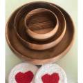 Wooden bowls, salad bowls made with real solid wood.( Pack of 3). 
