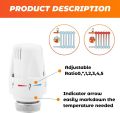 Thermostat Head Radiator Valve, Radiator Thermostat with Zero Position, Radiator Valve Replacement Head for Thread M 30 x 1.5, Radiator Valve Heads for Kitchen Sink, Toilet, Bathroom (White). 