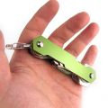 Key Holder Clip Organizer Compact Keychain Key Hard Aluminum Oxide Intelligent Flexible Aerospace Case（Random Color）. 
