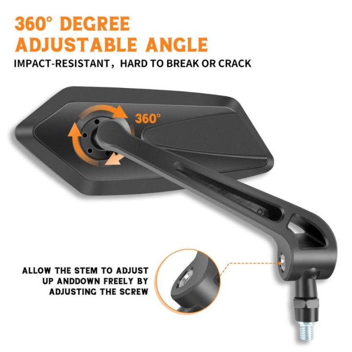 2pcs%20Motorcycle%20Rearview%20Mirror%20Rotating%20Side%20Mirrors%20Universal%20Scooter%20Mirrors%20for%20Harley%20Davidson%20Road%20King%20Glide%20Softail%20Dyna%20-%20Image%203