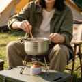Titanium Camping Pot Travel Tableware Portable 2L Camping Soup Pot Backcountry Dinnerware for Backpacking Picnic Equipment.
