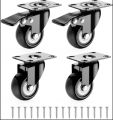 4pcs 2inches Caster wheel, specifically a swivel caster wheel with a rotating top plate and single steel ball design by Mateen Tools. 