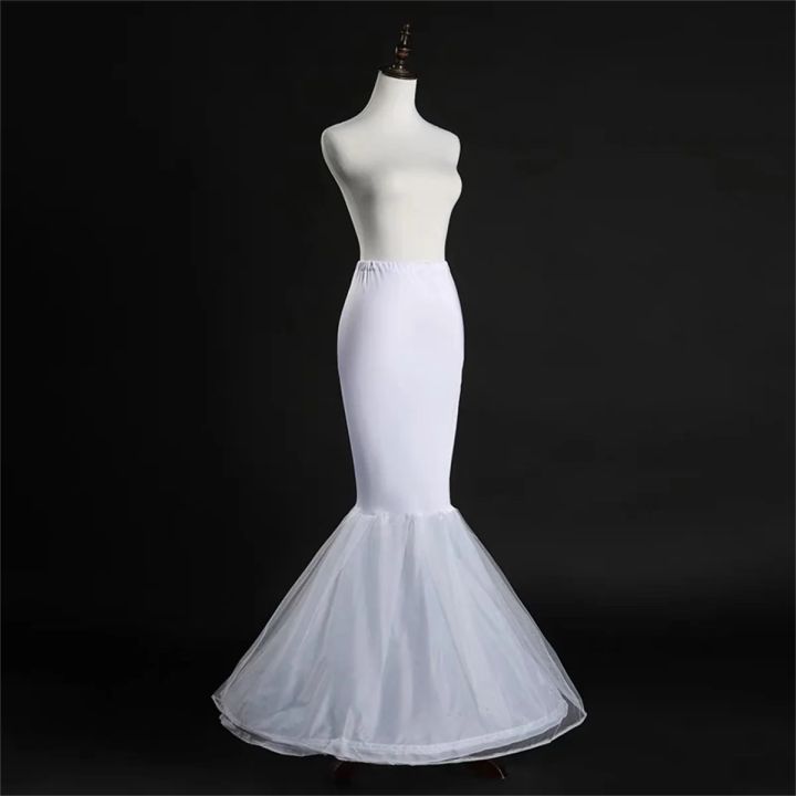 Hot Sale One Hoop Mermaid Petticoats Cheap Women Skirt Underskirt Wedding Petticoat For Mermaid Dress Velo De Novia 2025