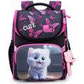 Orthopedic School Backpack For Girls Cartoon Cat Primary School Grade 1 Students Bags Kids Satchels Female Bookbag 7-9 Years. 