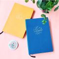 Moon or Sun Lined Journal Notebook Diary - Blue and Yellow A5 Hardcover Notebooks. 